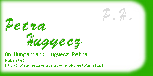 petra hugyecz business card